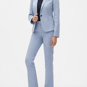 Chambray Pantsuit Set Blazer + Trousers 10P Gently Worn